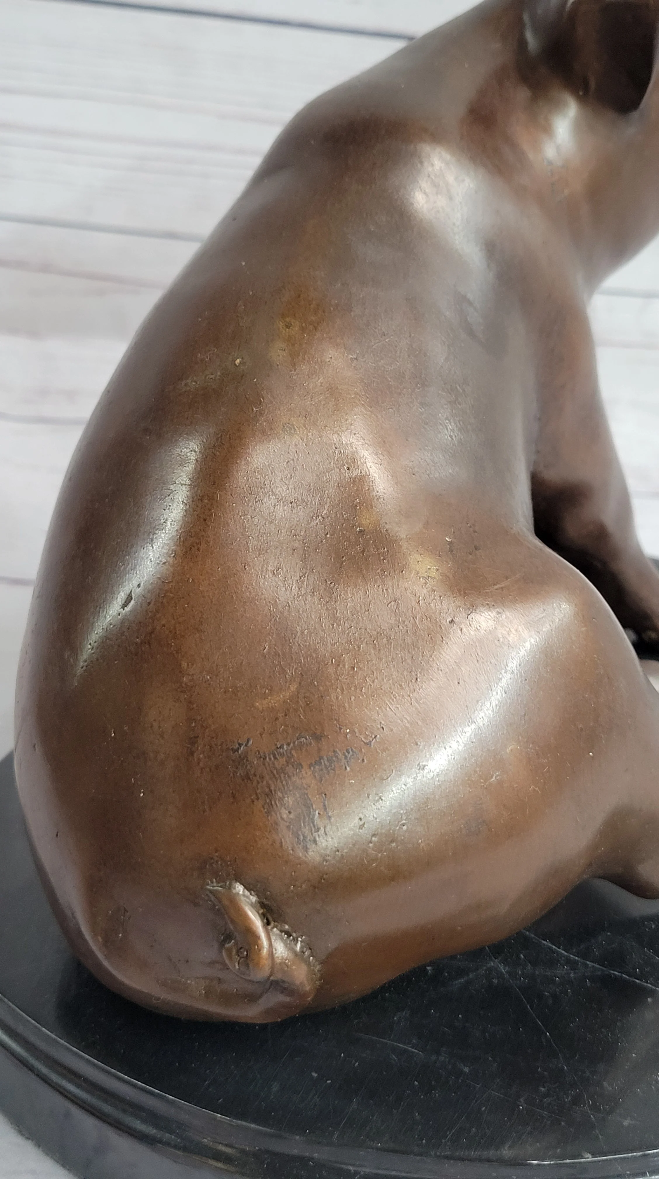 Bronze Metal Cute Pig Statue Sculpture Figure Figurine after PJ Mene 8.5" x 10" - Image 9