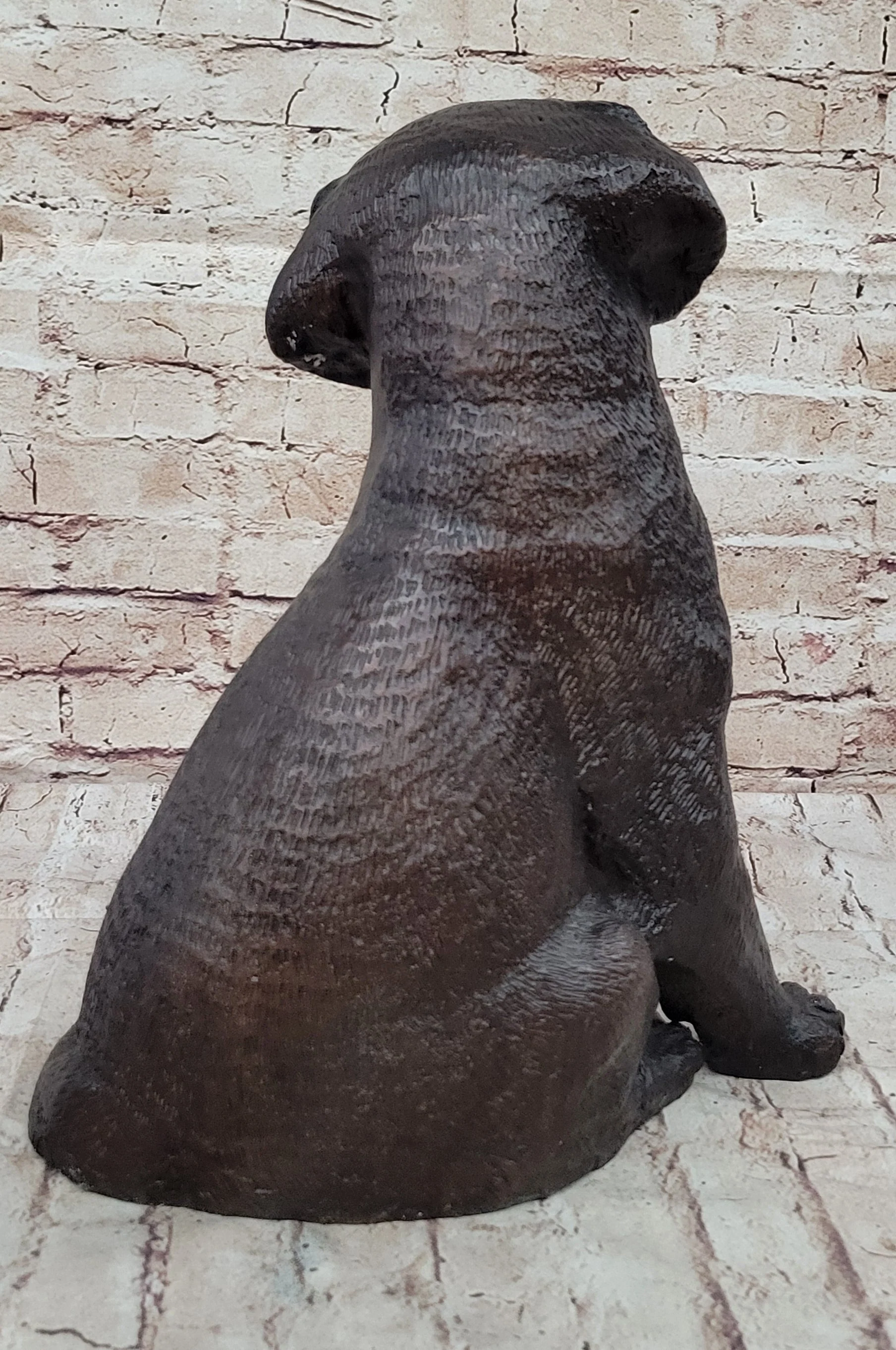 Bronze Metal Labrador Puppy Dog Sculpture Statue Figure Signed Art Collectible - Image 6