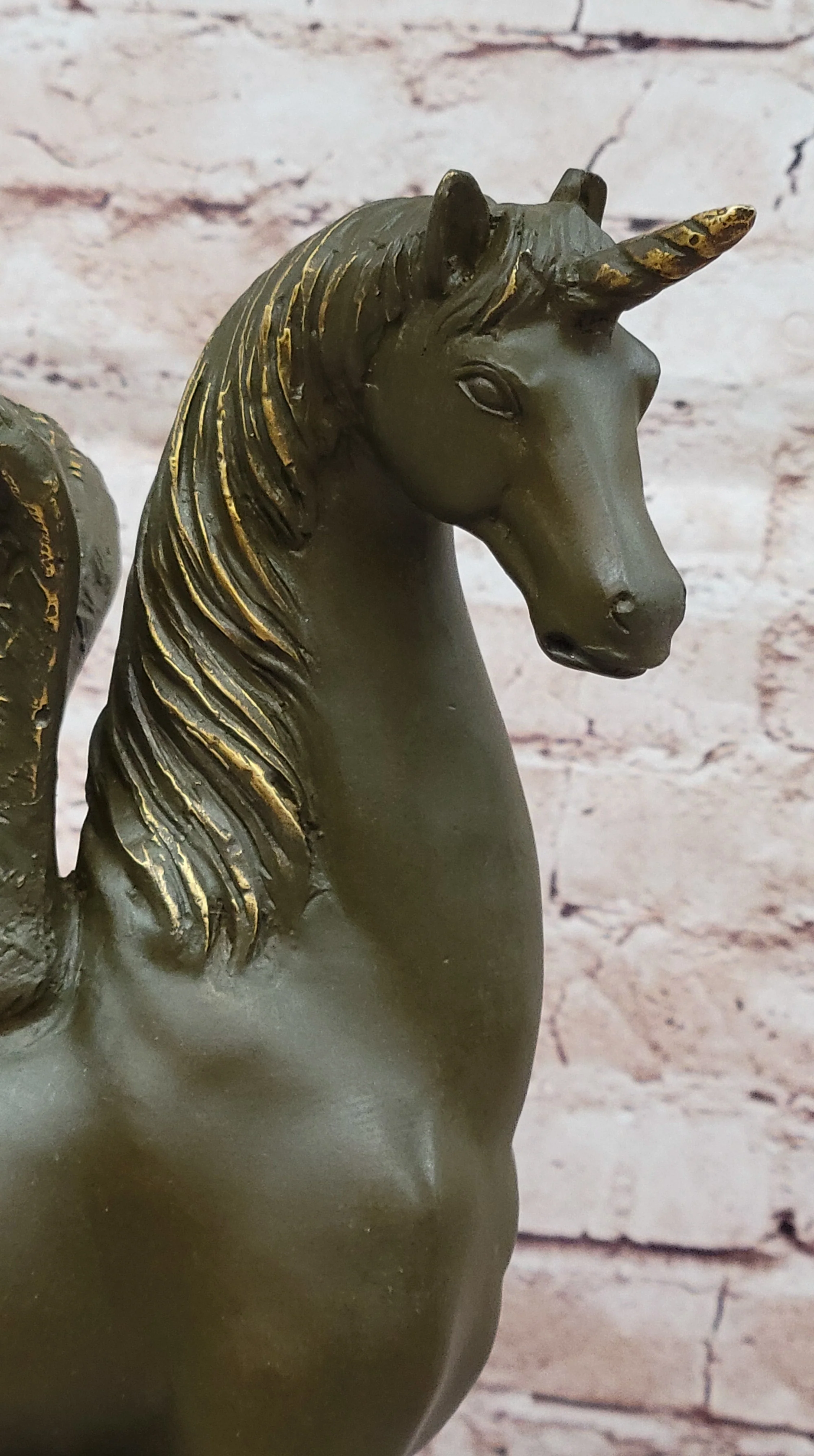 Bronze Pegasus Unicorn Statue; Mythical Winged Horse Sculpture - Image 8