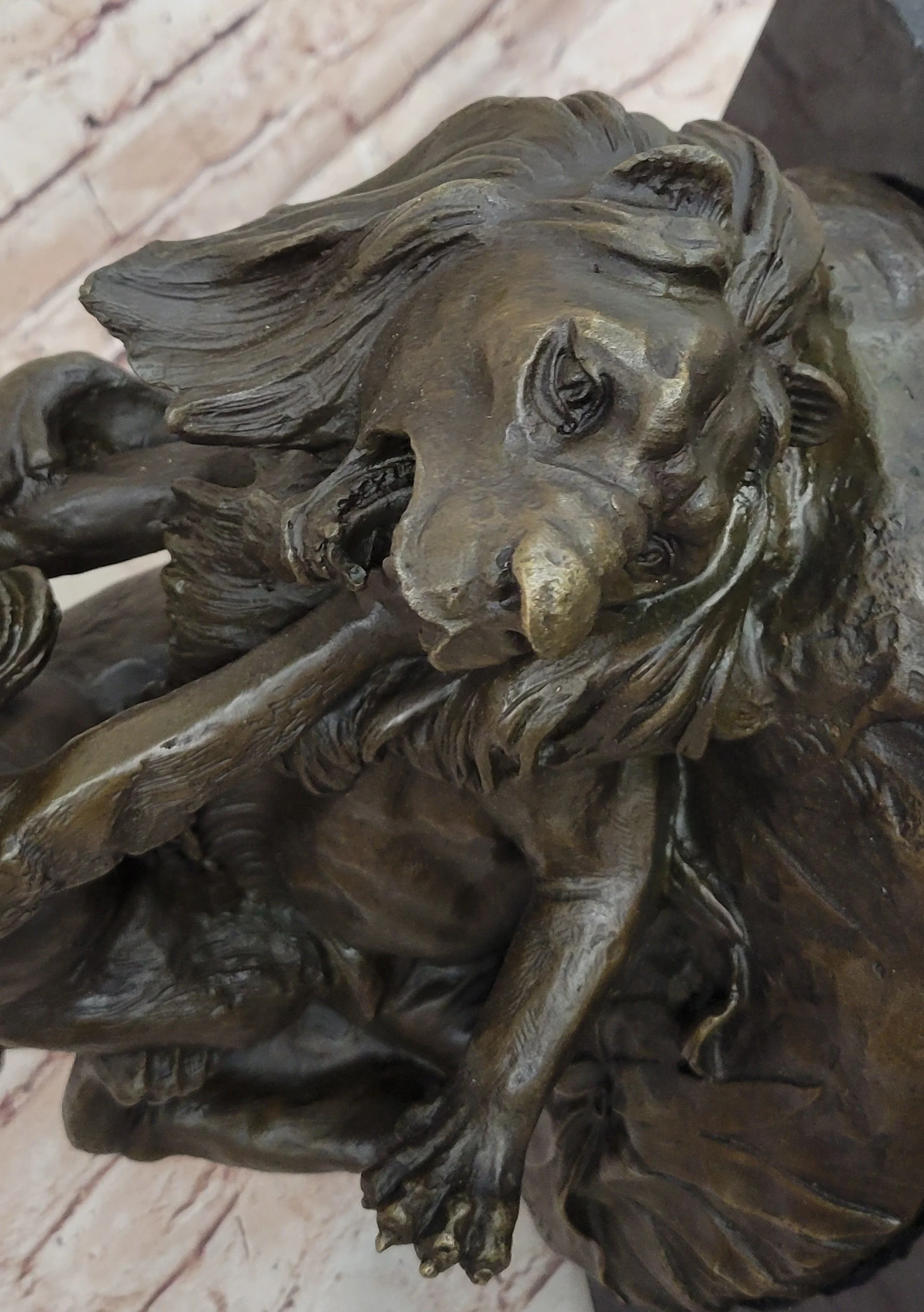 Bronze Sculpture Statue of a Gorilla vs. Lion by Clovis Edmon Masson - Image 8