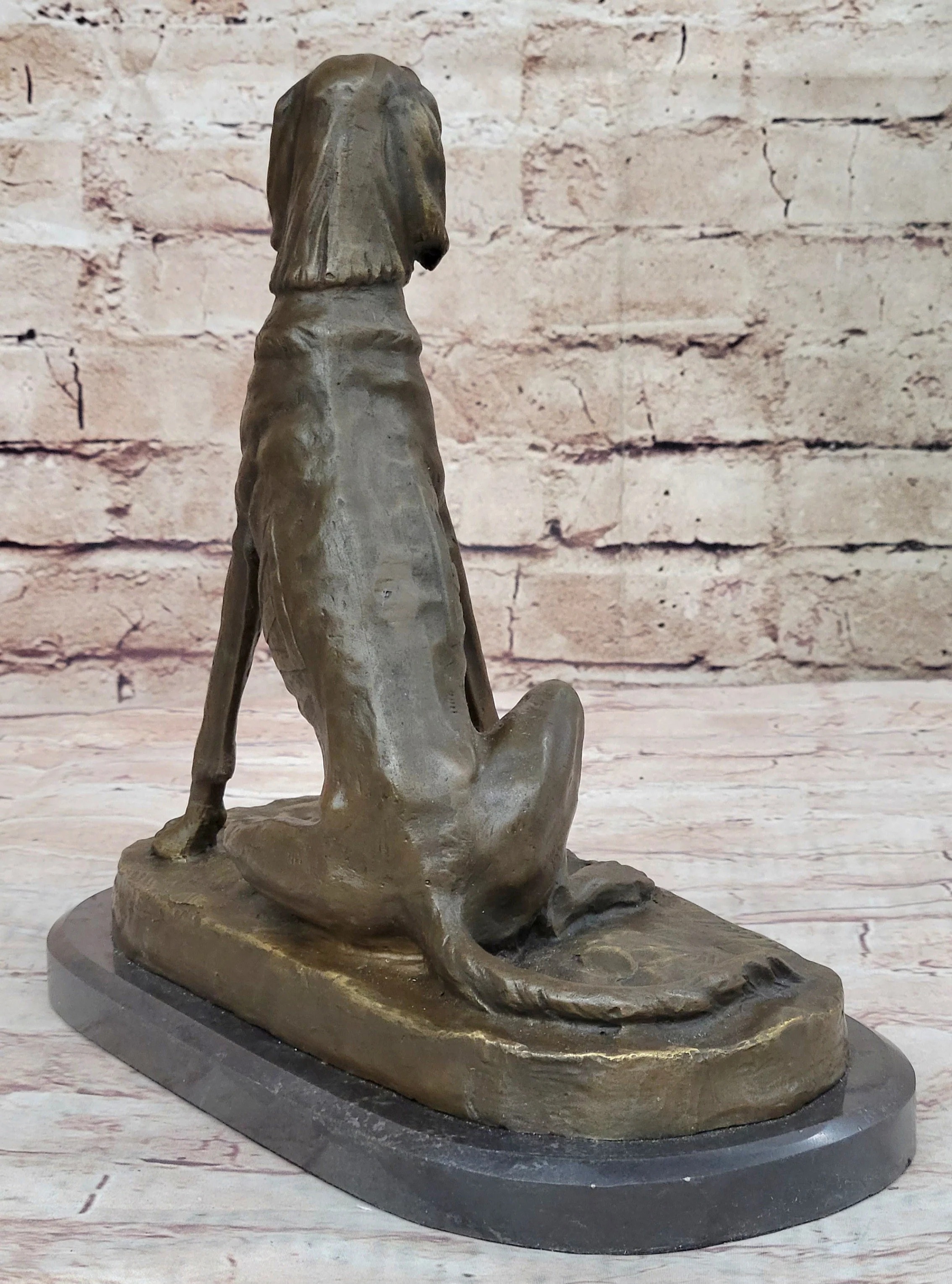 Bronze Service Dog w/ Vest Statue Sculpture Figure Figurine 10” x 10” - Image 5