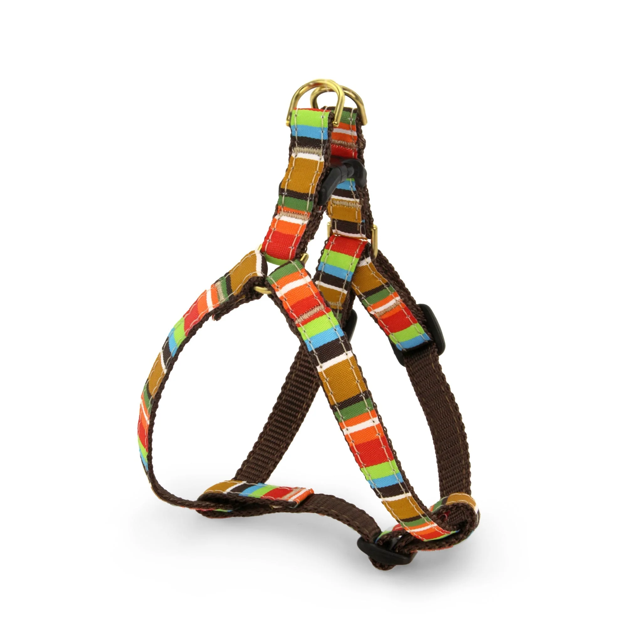 Up Country Brown Stripe Dog Adjustable Dog Harness