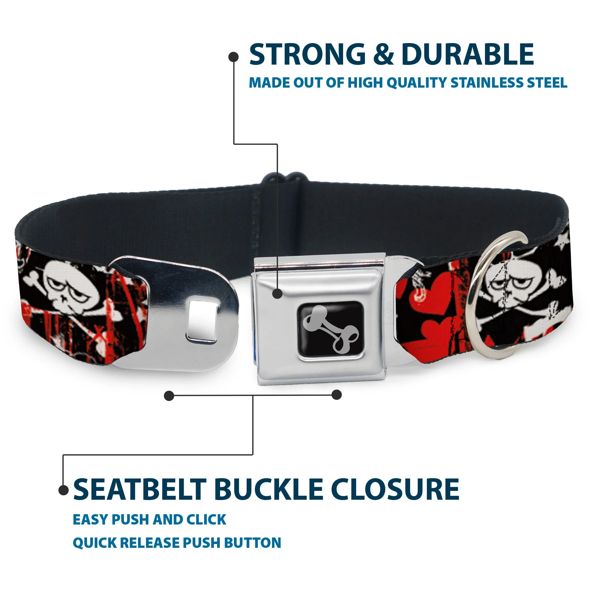 Buckle-Down Seatbelt Buckle Dog Collar - Graffiti Women's - Image 4