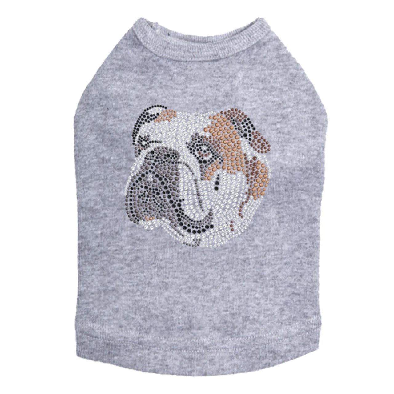 Bulldog Face (Brown) -  Dog Tank - Image 11