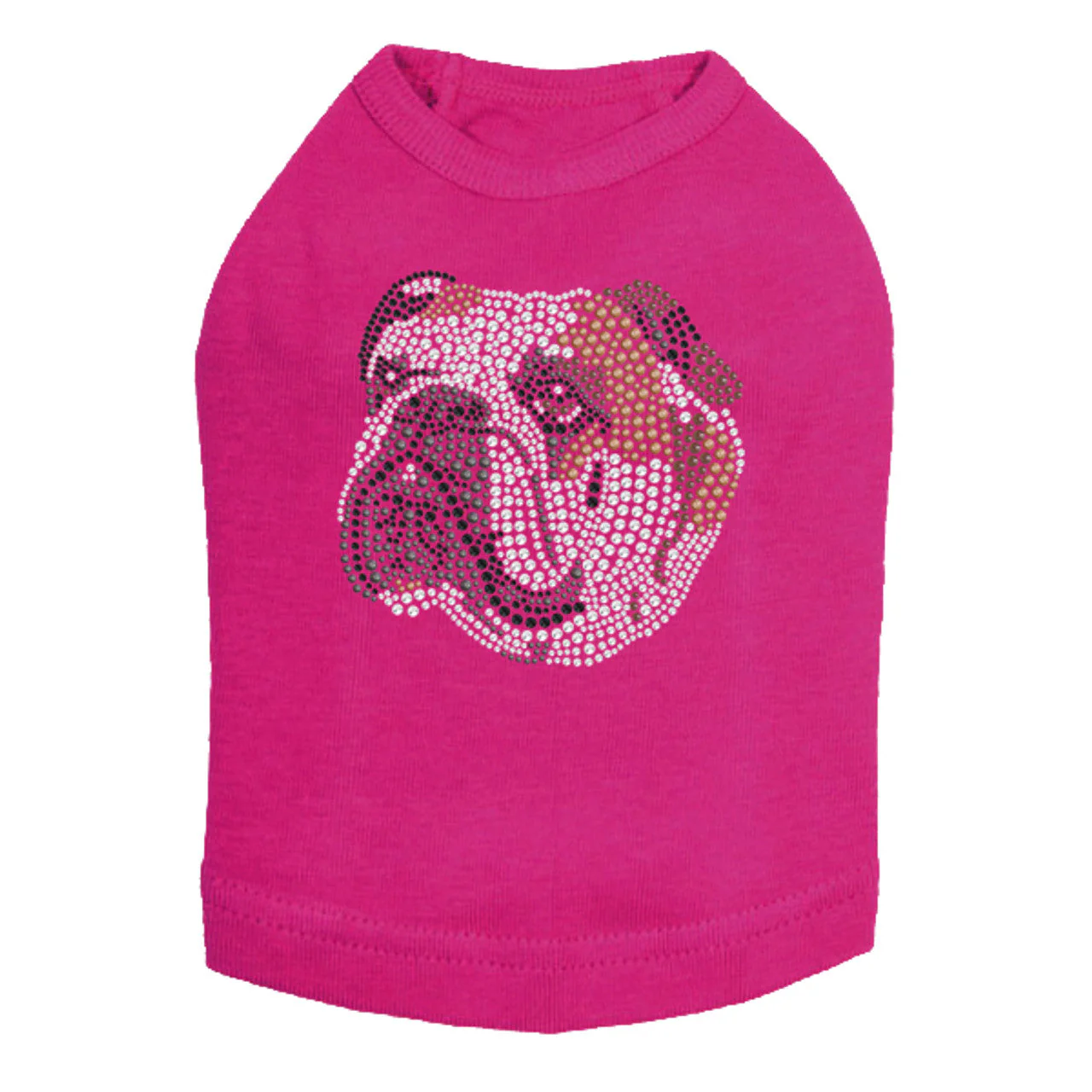 Bulldog Face (Brown) -  Dog Tank - Image 13
