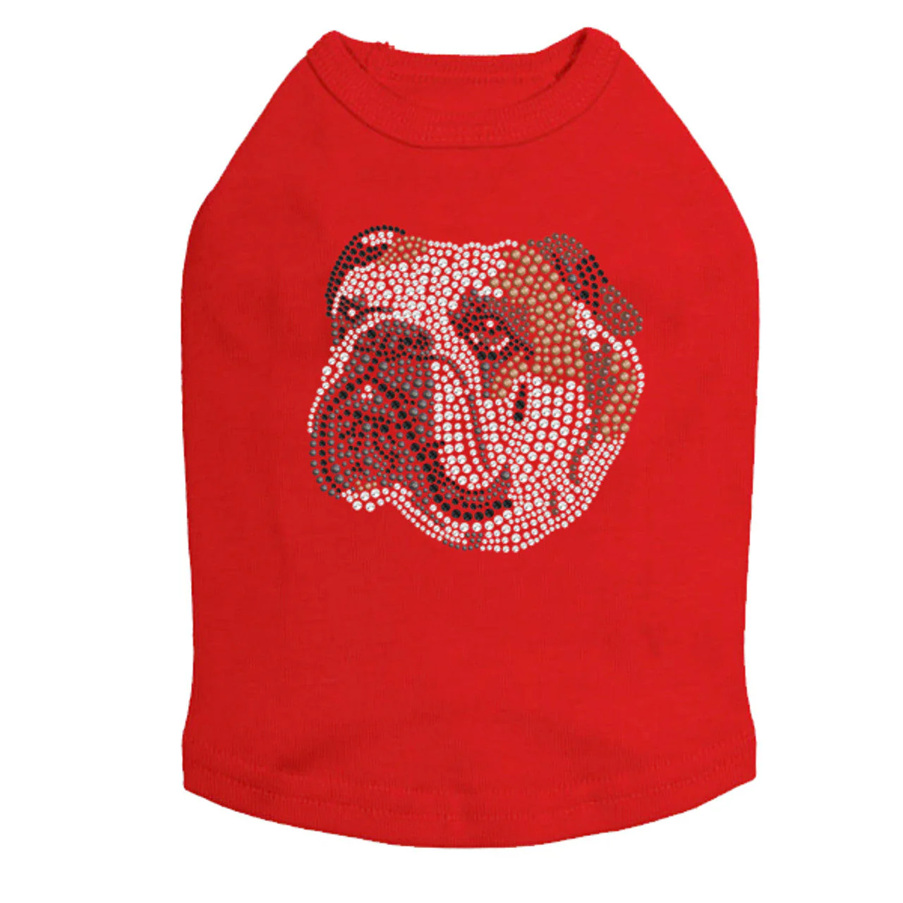 Bulldog Face (Brown) -  Dog Tank - Image 6