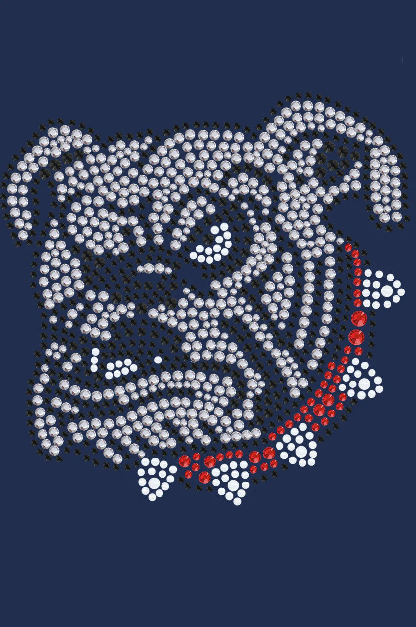 Bulldog Face (White) - bandana - Image 4