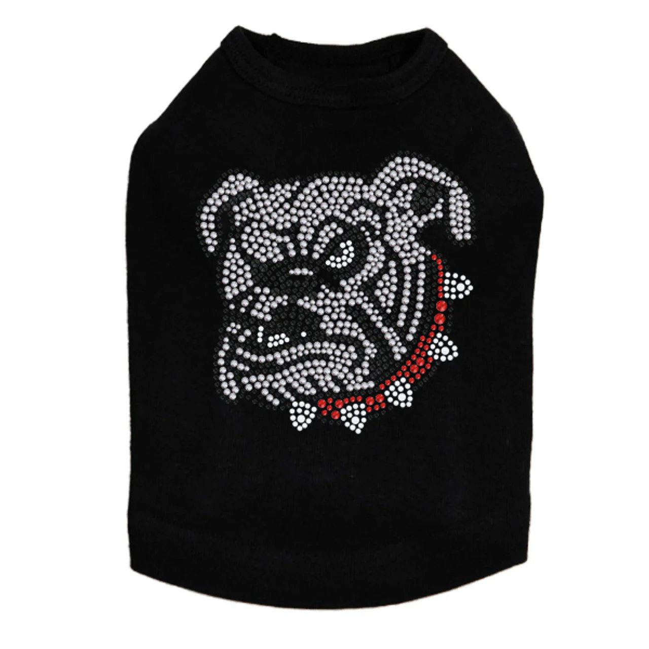 Bulldog Face (White) - Dog Tank - Image 11
