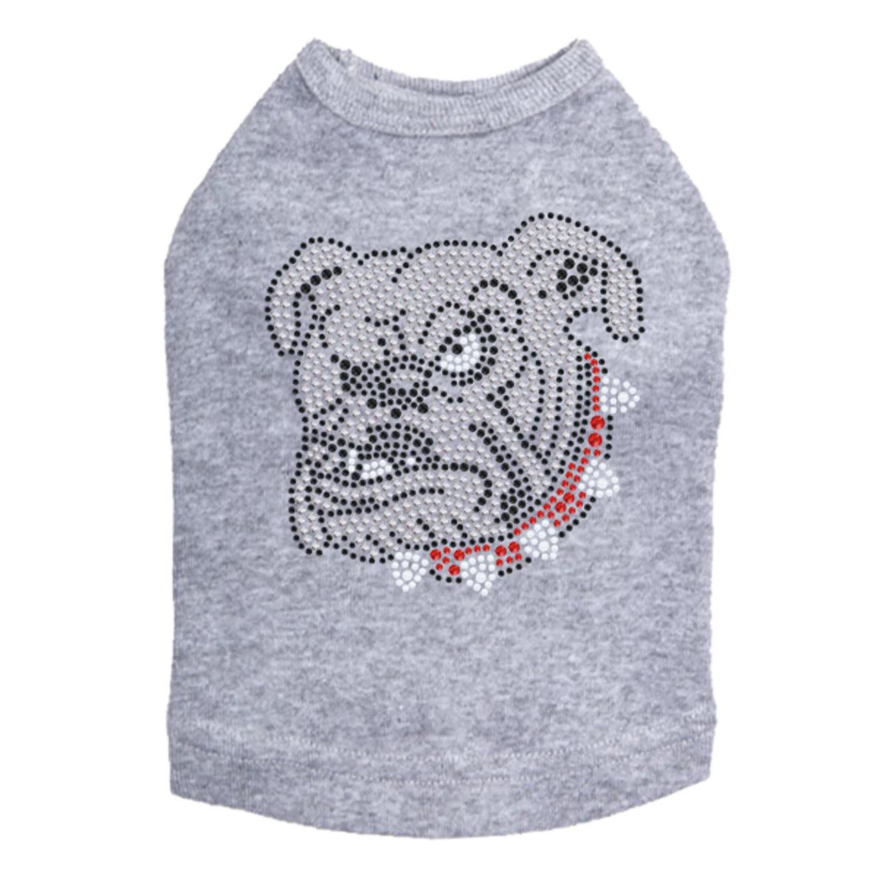 Bulldog Face (White) - Dog Tank - Image 12