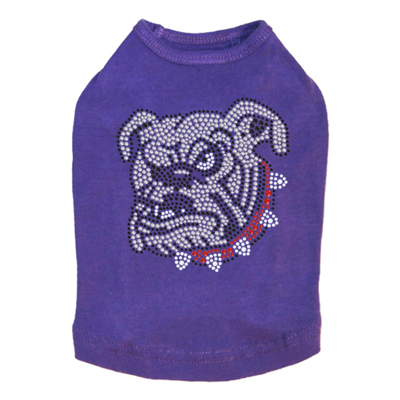 Bulldog Face (White) - Dog Tank - Image 5