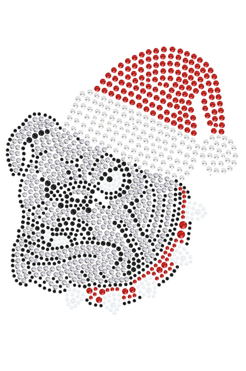 Bulldog Face (White) with Santa Hat - Bandana - Image 10