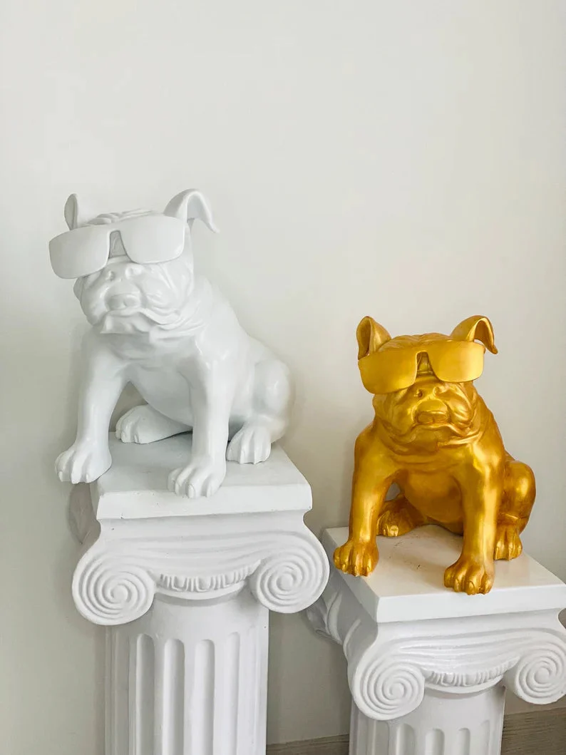 Bulldog with Shades Statue - Image 4