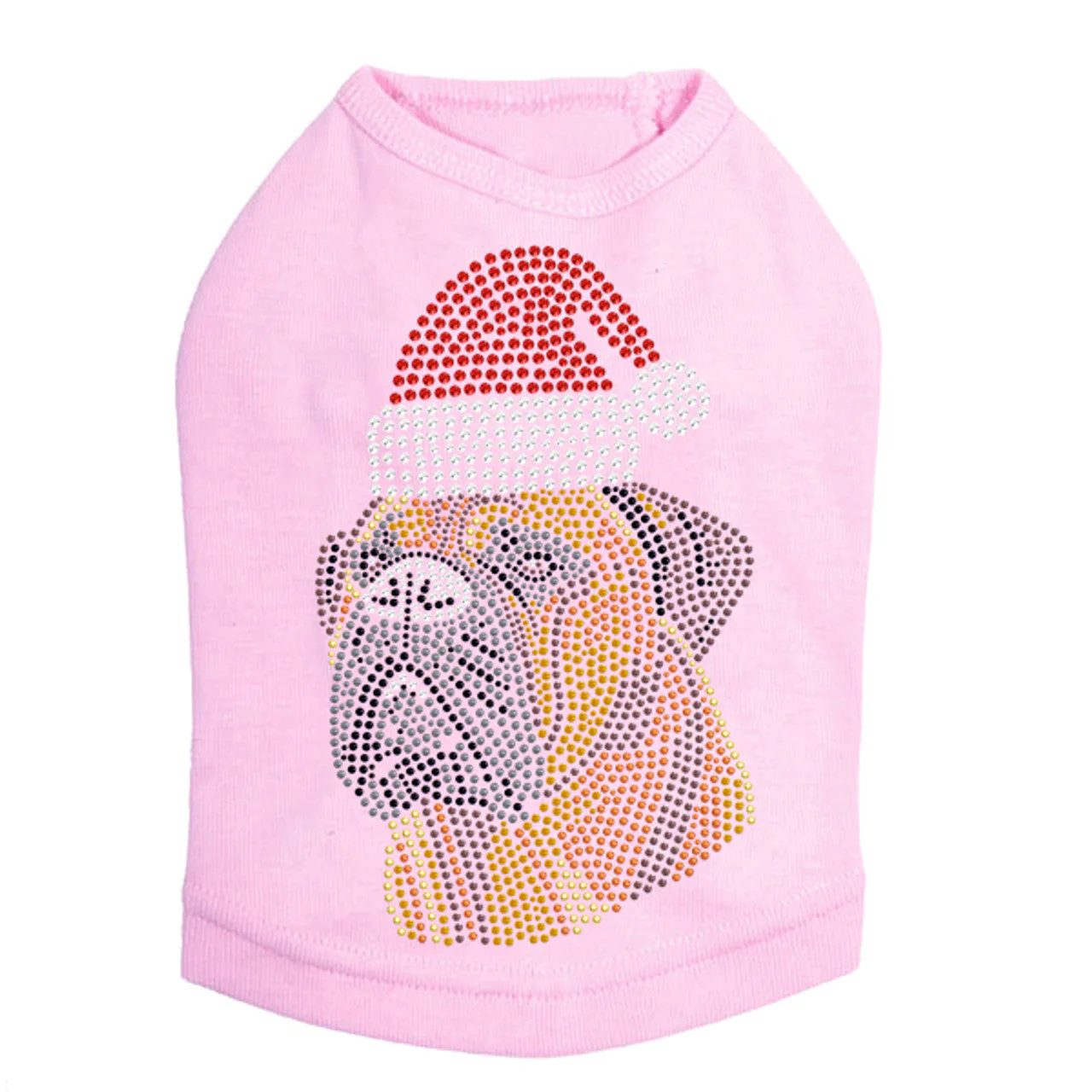 Bullmastiff with Santa Hat - Dog Tank - Image 7