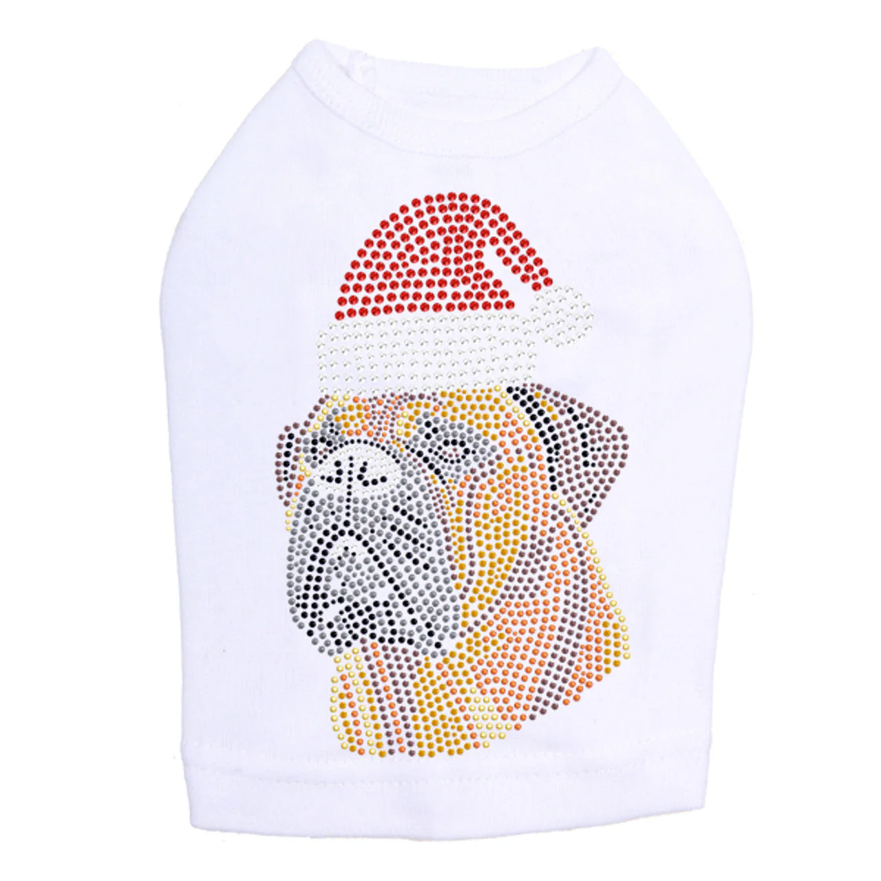 Bullmastiff with Santa Hat - Dog Tank - Image 9