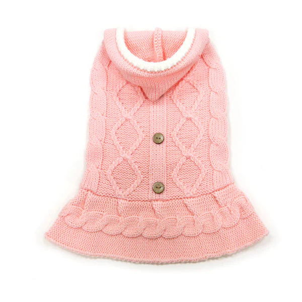 Cable Hoodie Sweater Dress - Image 6