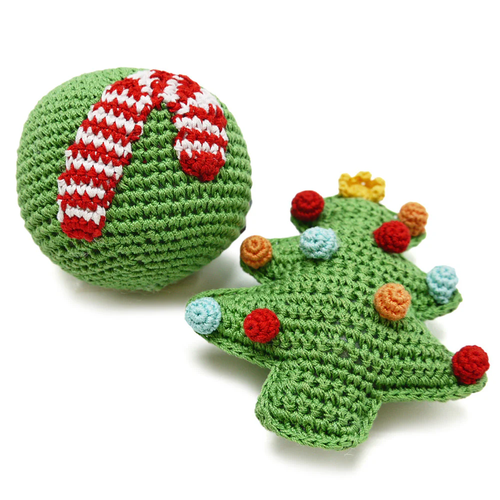 Candy Cane Ball Crochet Toy - Image 3