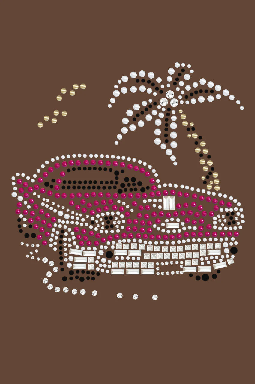 Car with Palm Tree (Pink) - Bandanas - Image 4