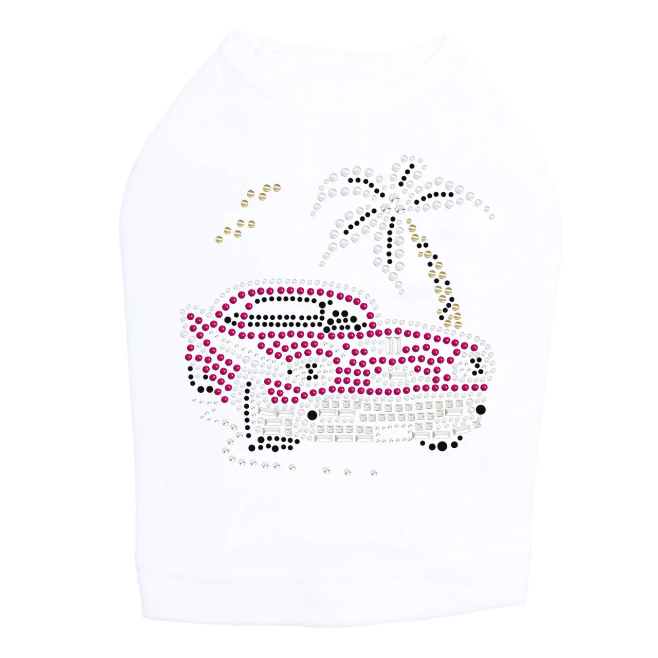 Car with Palm Tree (Pink) - Dog Tank - Image 8