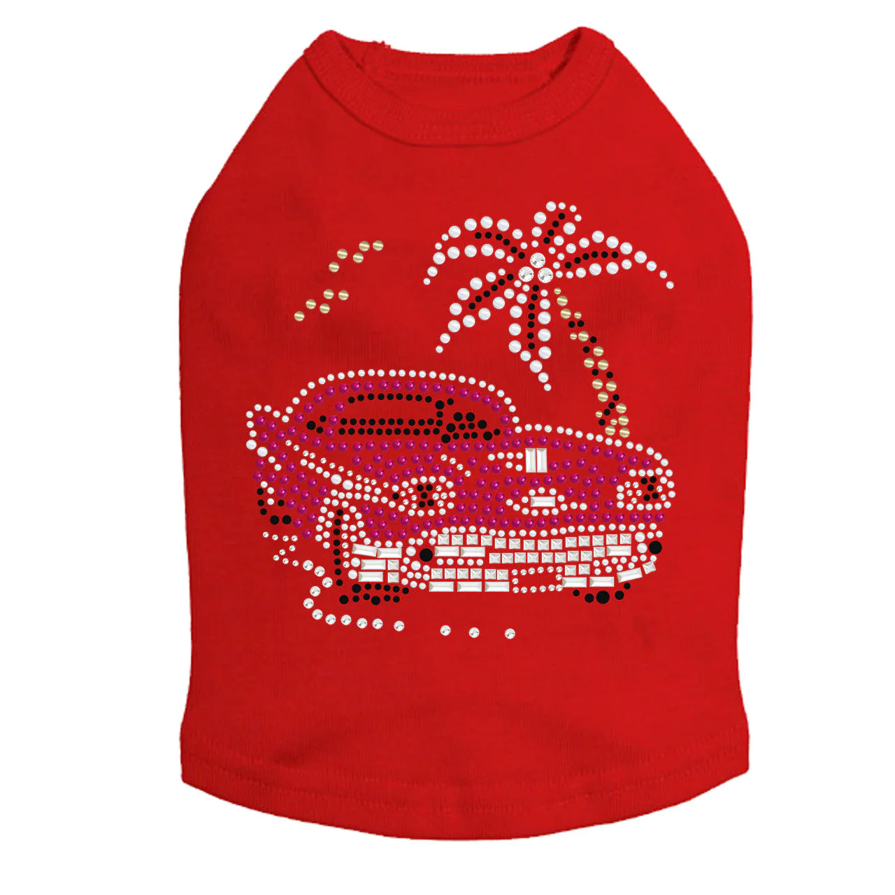 Car with Palm Tree (Pink) - Dog Tank - Image 9