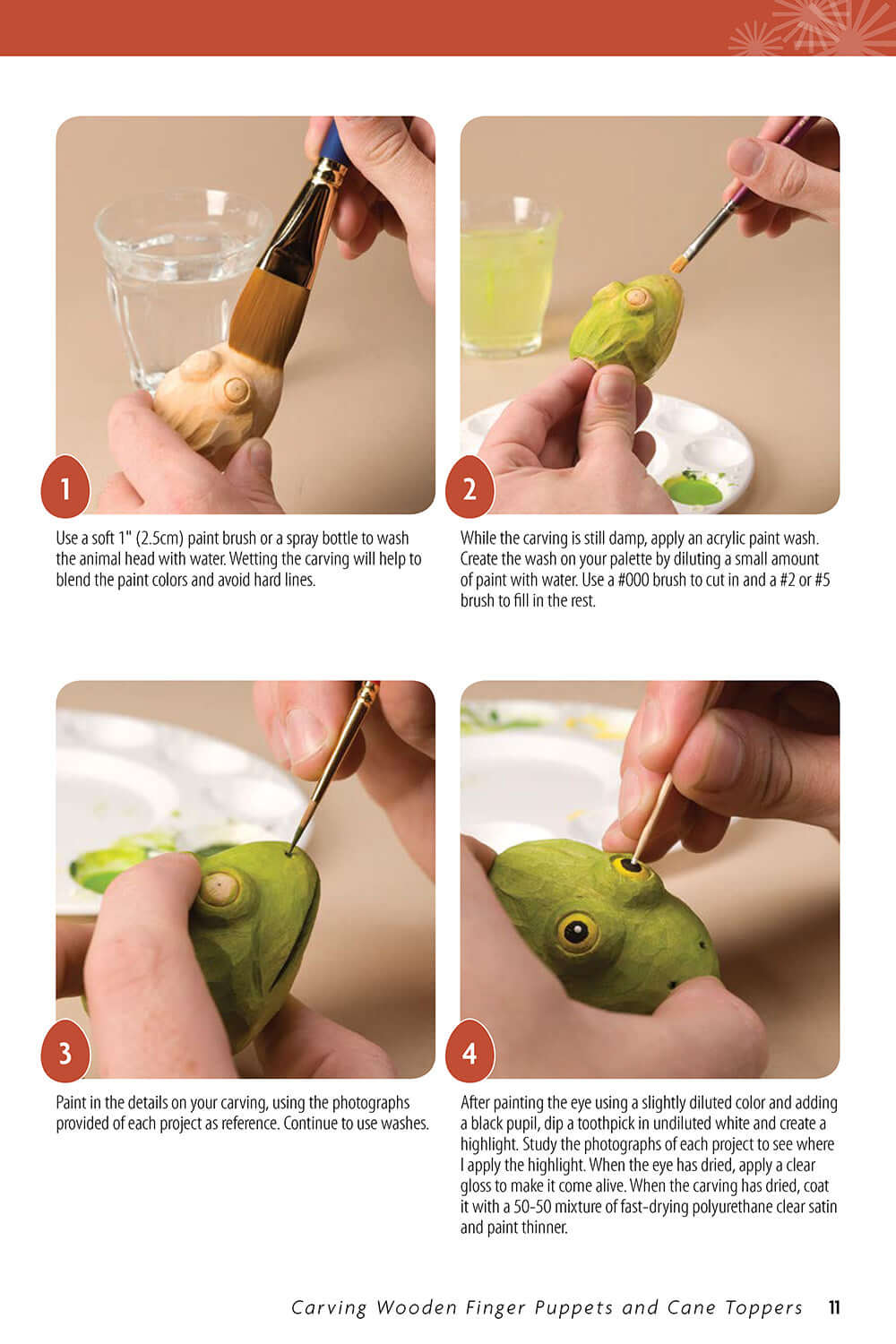 Carving Wooden Finger Puppets and Cane Toppers - Image 5
