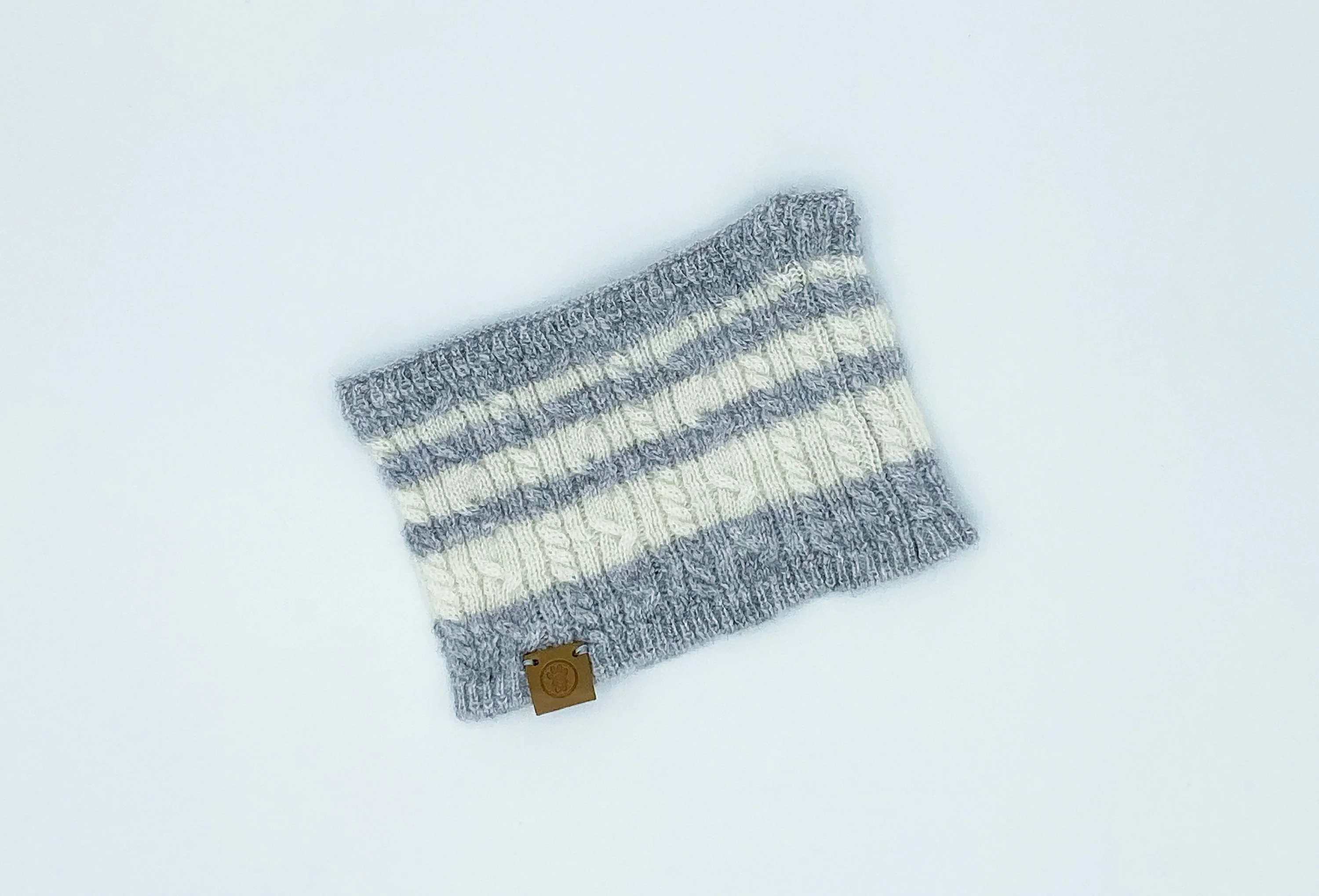 BESPOKE PAWS Cashmere Blend Scarf sets for Pets and their humans, Heather Grey - Wool Warm Winter Comfort BANDANA - Image 4