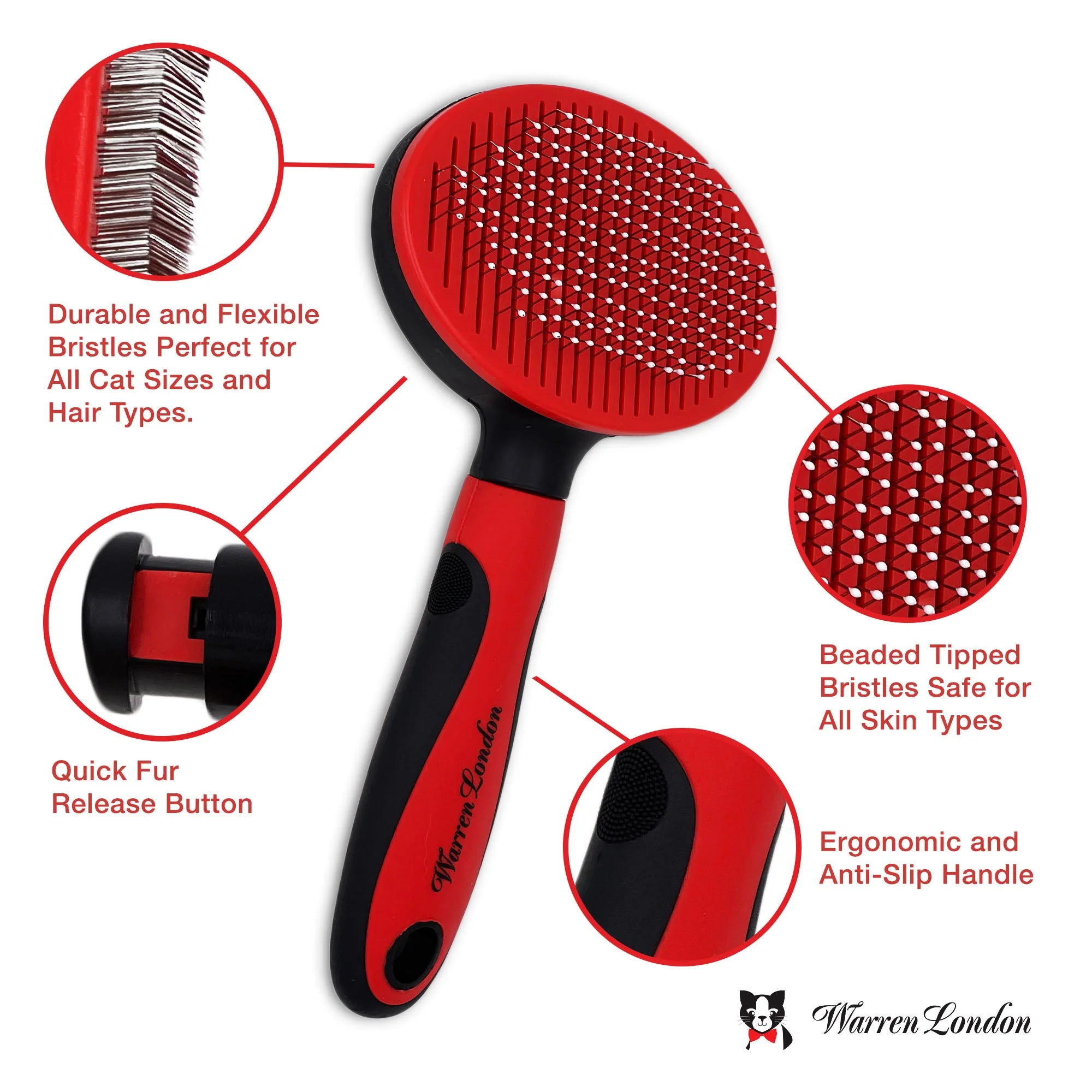 Cat De-Tangling Pin Brush - Image 2