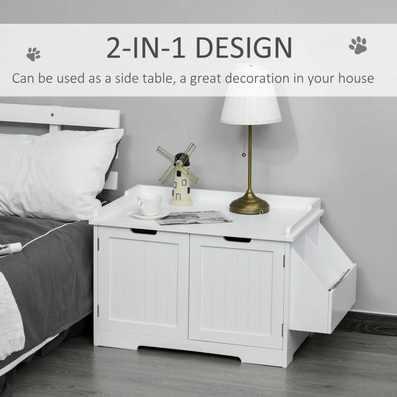 Cat Litter Box Nightstand End Table Enclosure - Image 6