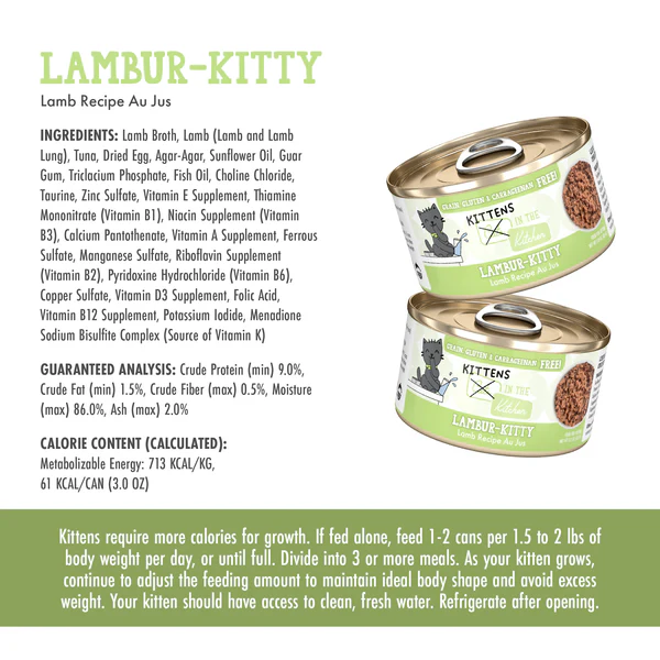 Cats in the Kitchen Kitten Lambur-kitty Lamb Recipe Au Jus (3oz) - Image 4