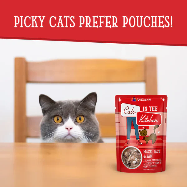 Cats in the Kitchen Mack, Jack and Sam Salmon, Mackerel & Skipjack Tuna in Gravy (3oz) - Image 8