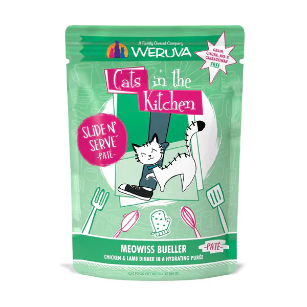 Cats in the Kitchen Paté Slide N Serve Meowiss Bueller Chicken & Lamb Dinner in a Hydrating Purée (3oz)