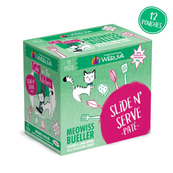 Cats in the Kitchen Paté Slide N Serve Meowiss Bueller Chicken & Lamb Dinner in a Hydrating Purée (3oz) - Image 3