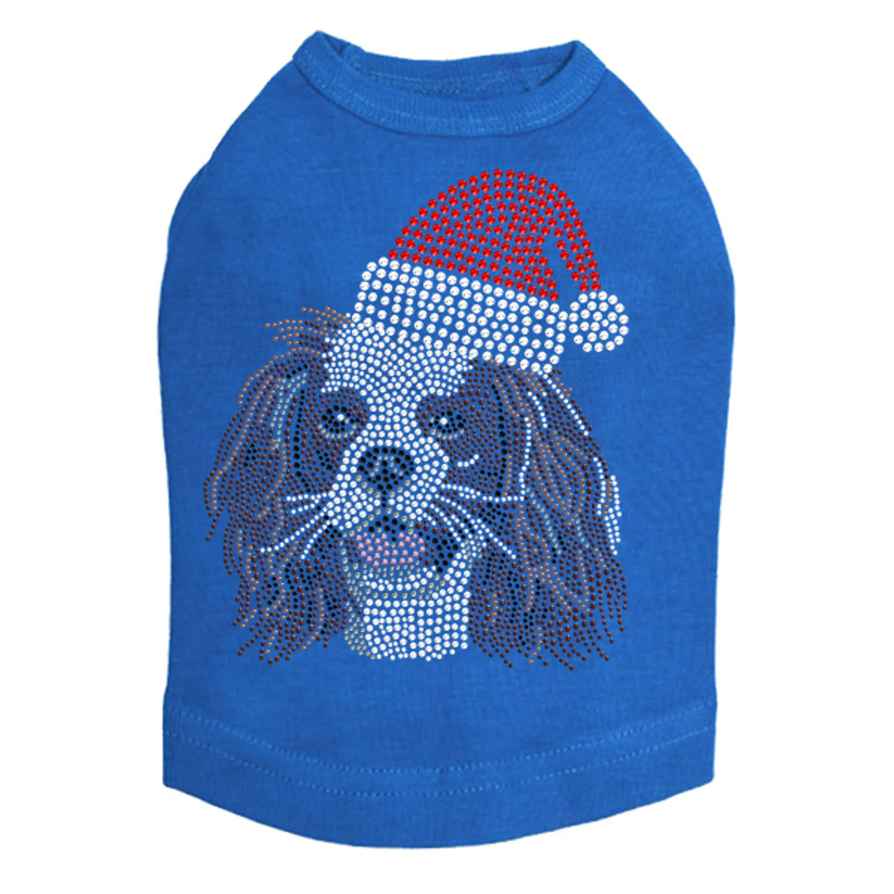 Cavalier King Charles Spaniel with Santa Hat - Dog Tank - Image 10