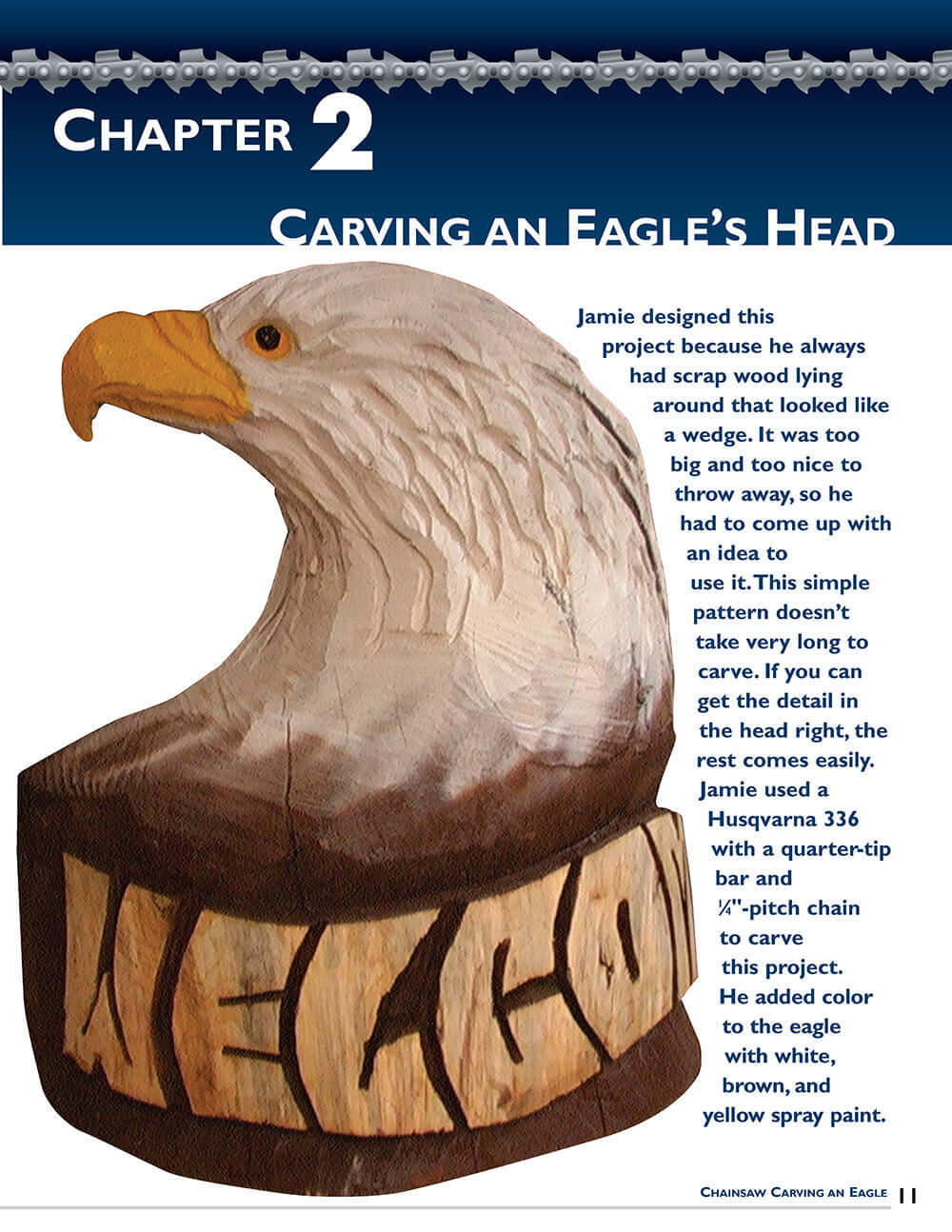 Chainsaw Carving an Eagle - Image 2