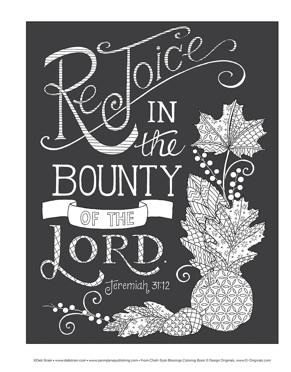 Chalk-Style Blessings Coloring Book - Image 6