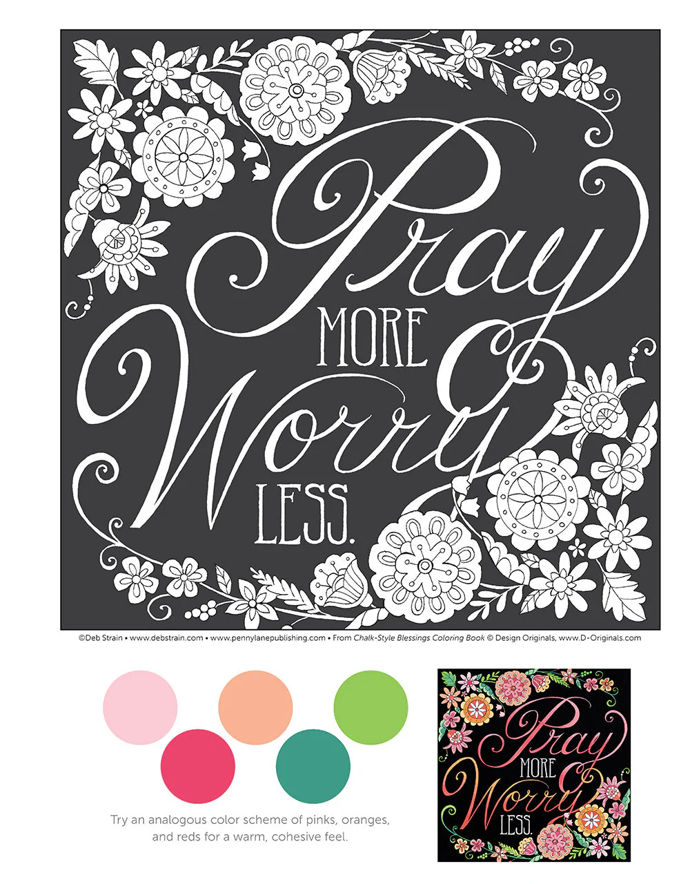 Chalk-Style Blessings Coloring Book - Image 7
