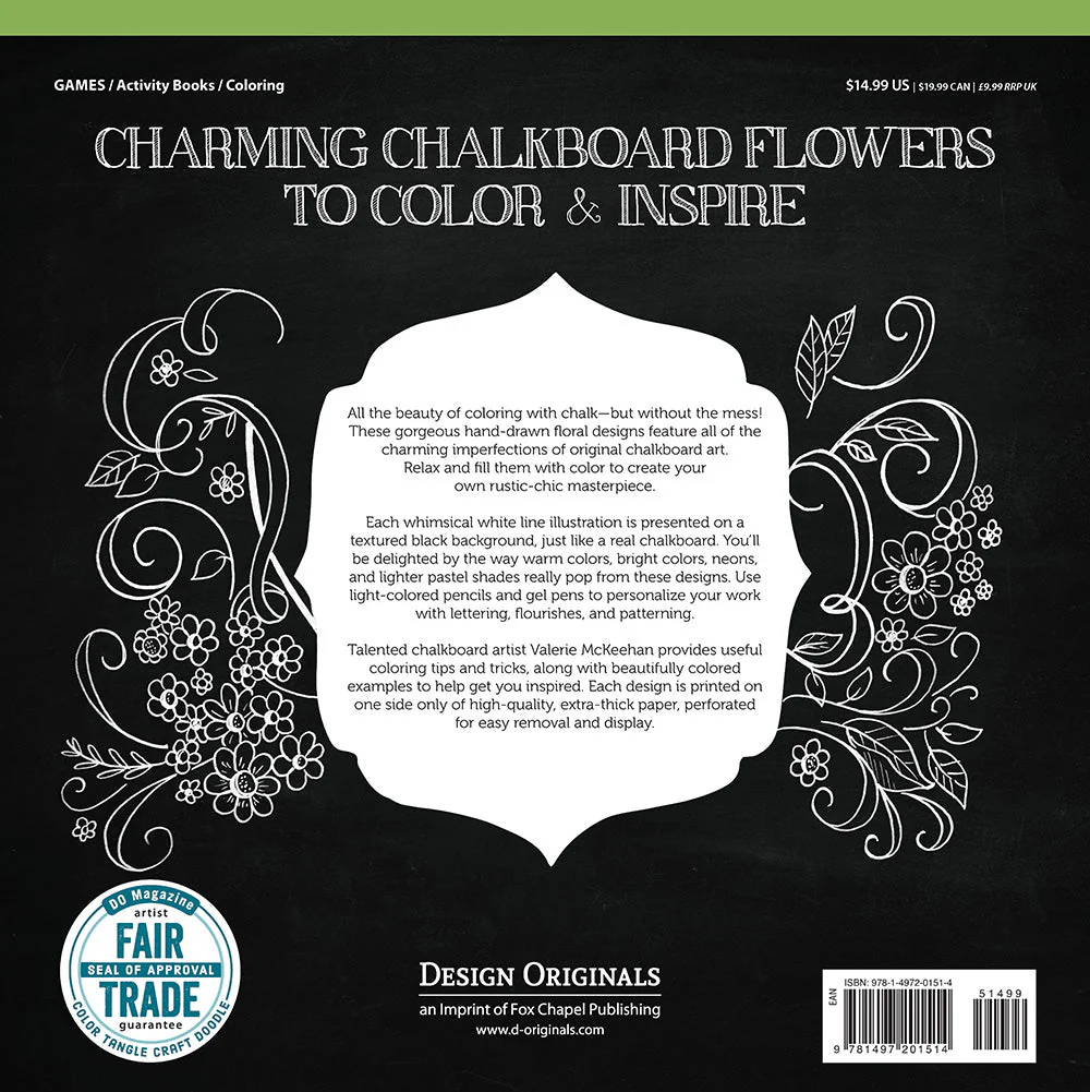 Chalk-Style Botanicals Deluxe Coloring Book - Image 4