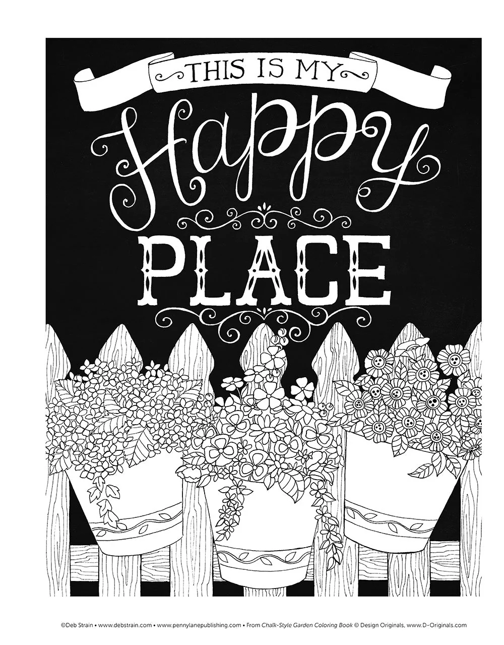 Chalk-Style Garden Coloring Book - Image 6