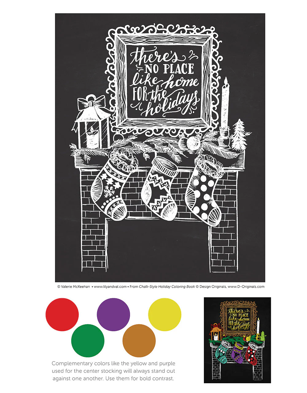 Chalk-Style Holiday Coloring Book - Image 7
