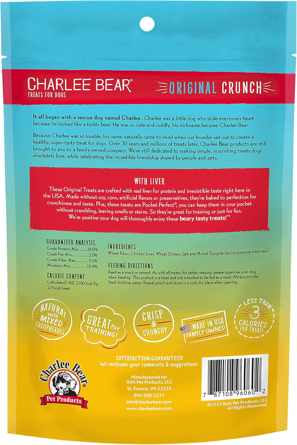 Charlee Bear Original Crunch Liver Dog Treats (16oz) - Image 2
