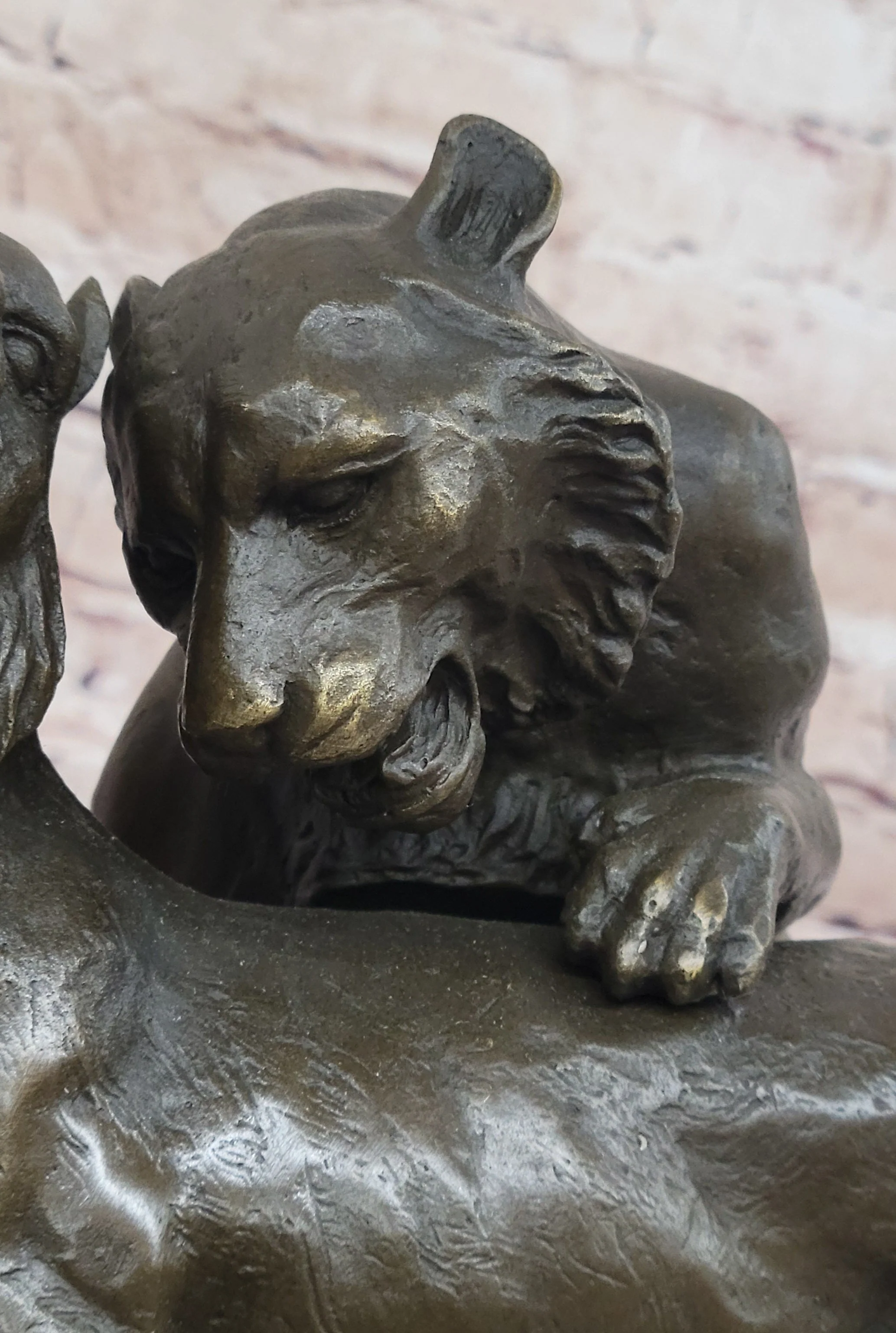 Charles Valton - Preludes to Love - Bronze Sculpture of Two Tigers on Marble Base - Image 8