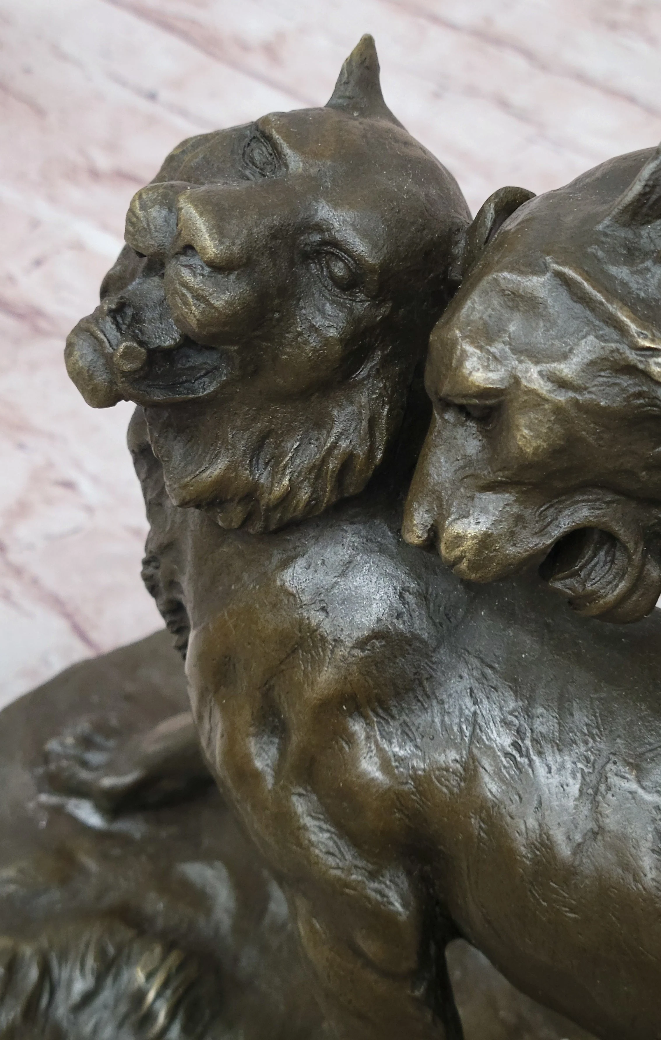 Charles Valton - Preludes to Love - Bronze Sculpture of Two Tigers on Marble Base - Image 9