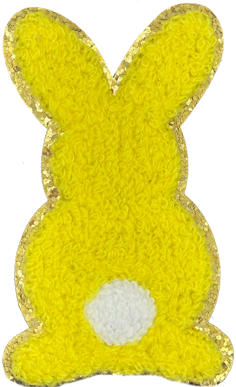 Chenille Bunny Yellow Large - Patch