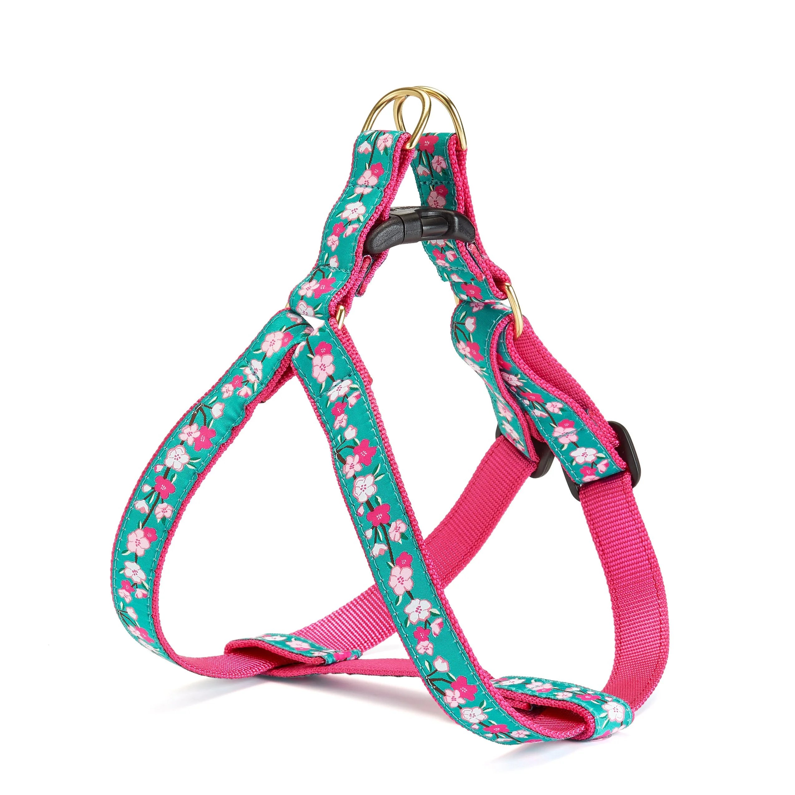 Up Country Cherry Blossoms Dog Cast Brass Dog Harness