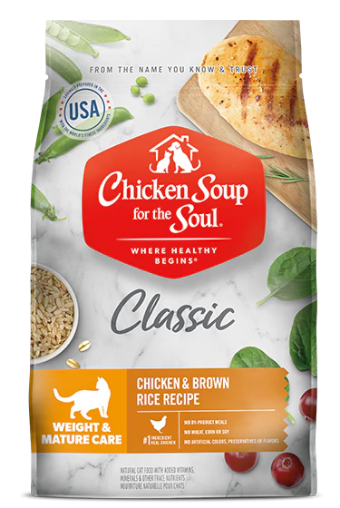 Chicken Soup Mature & Weight Chicken and Brown Rice Cat Food (4.5lb)