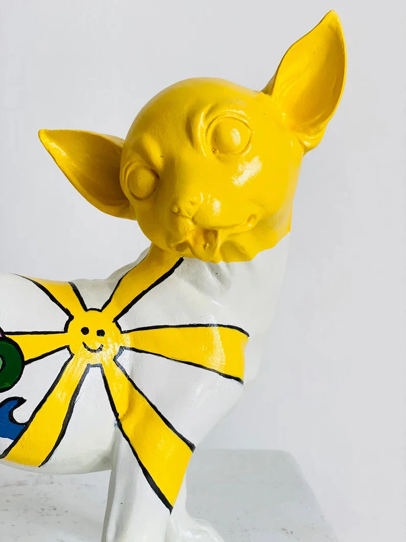 Chihuahua with Good Vibes Statue - Image 5