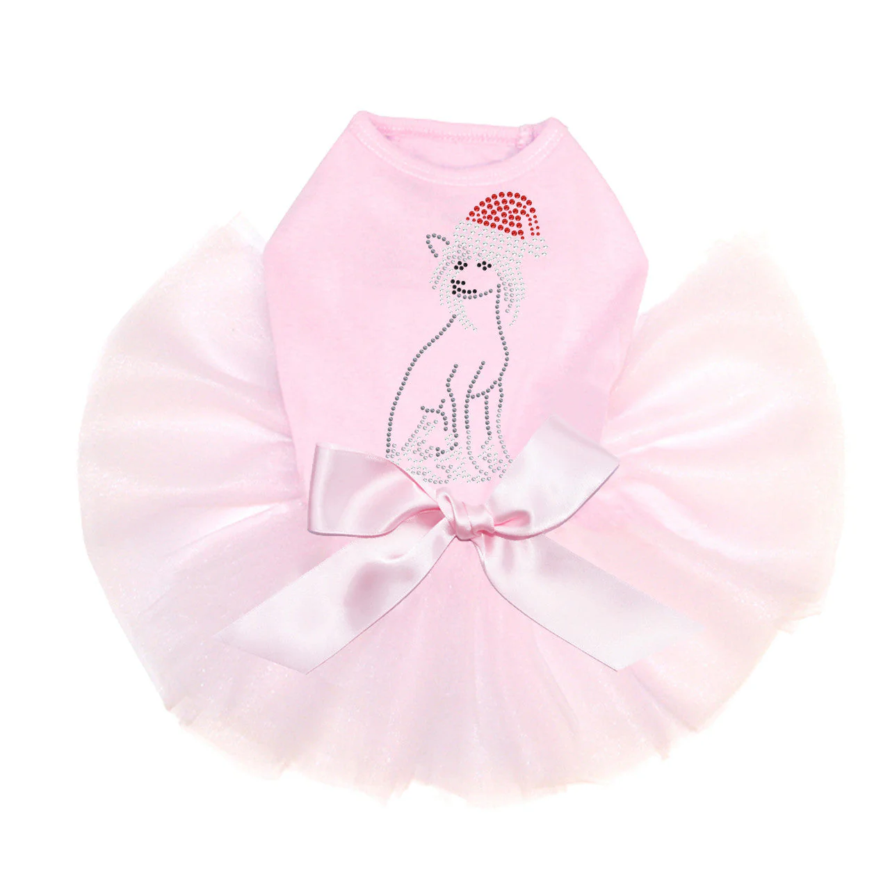 Chinese Crested with Santa Hat - Custom Tutu - Image 2