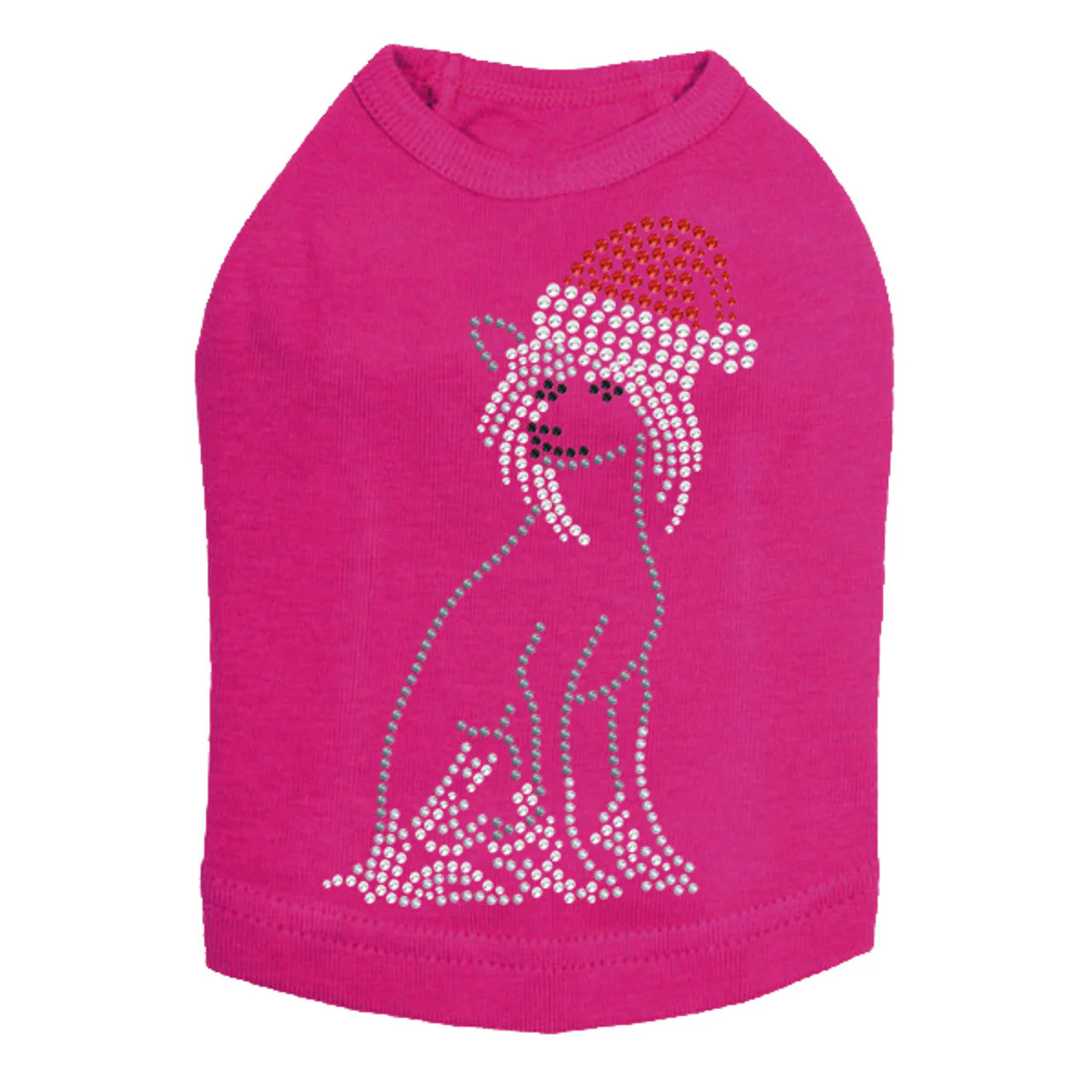 Chinese Crested with Santa Hat - Dog Tank - Image 3