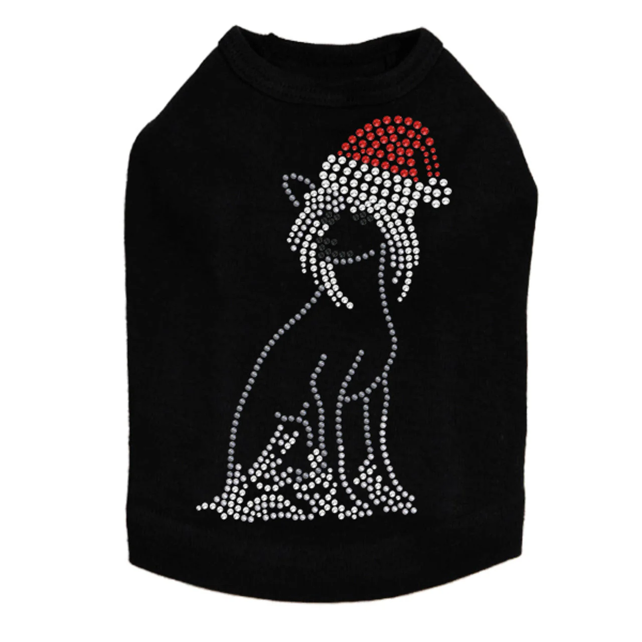 Chinese Crested with Santa Hat - Dog Tank - Image 4