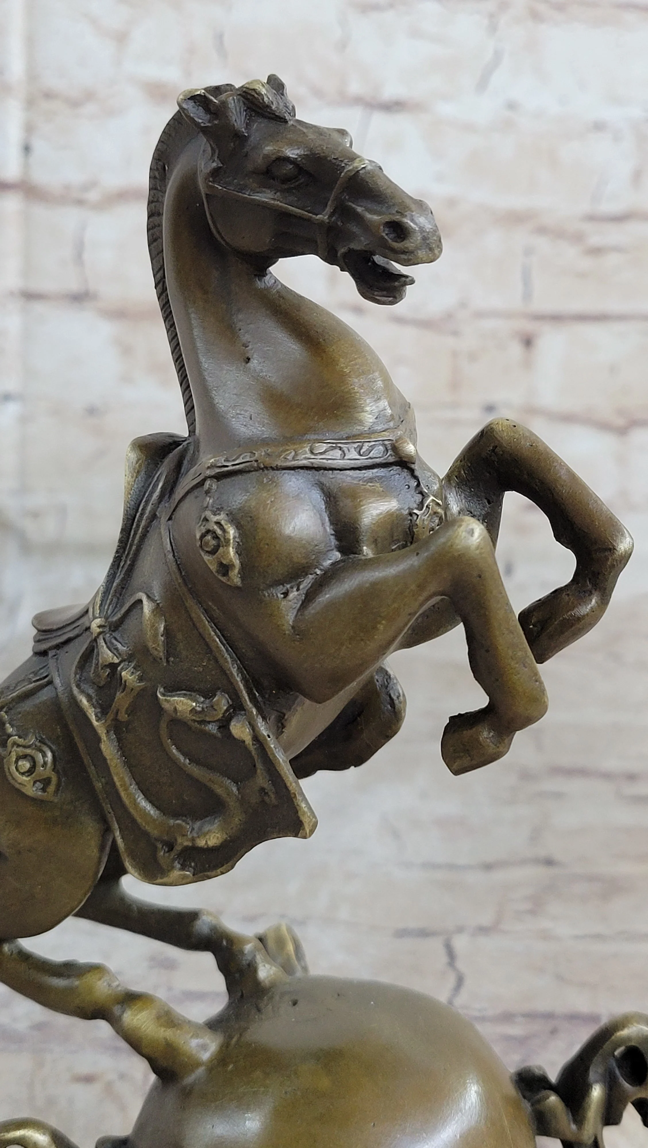 Chinese Tang Horse Lost Wax Bronze Metal Sculpture Handmade Art by Milo - Image 6