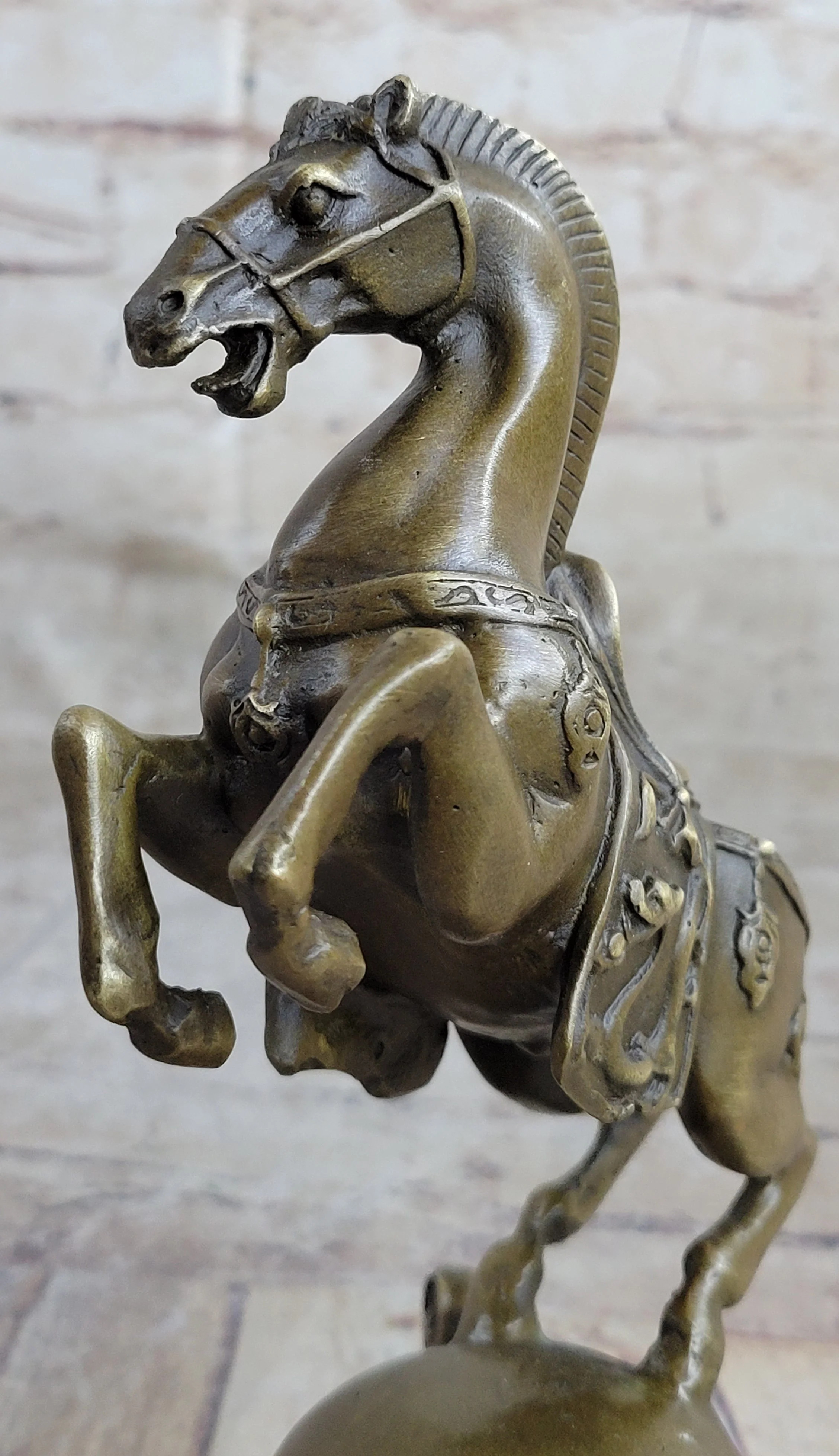 Chinese Tang Horse Lost Wax Bronze Metal Sculpture Handmade Art by Milo - Image 7